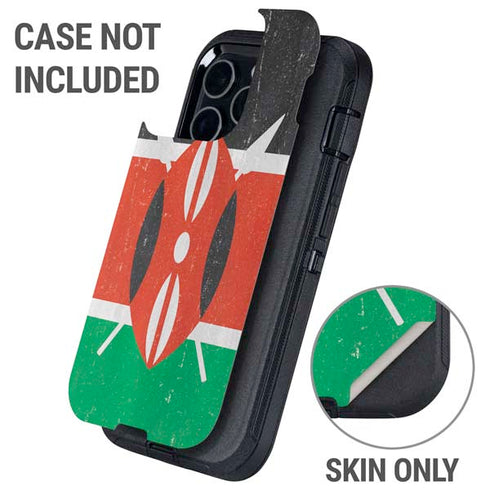 Kenya Flag Distressed Otterbox Defender iPhone Skin